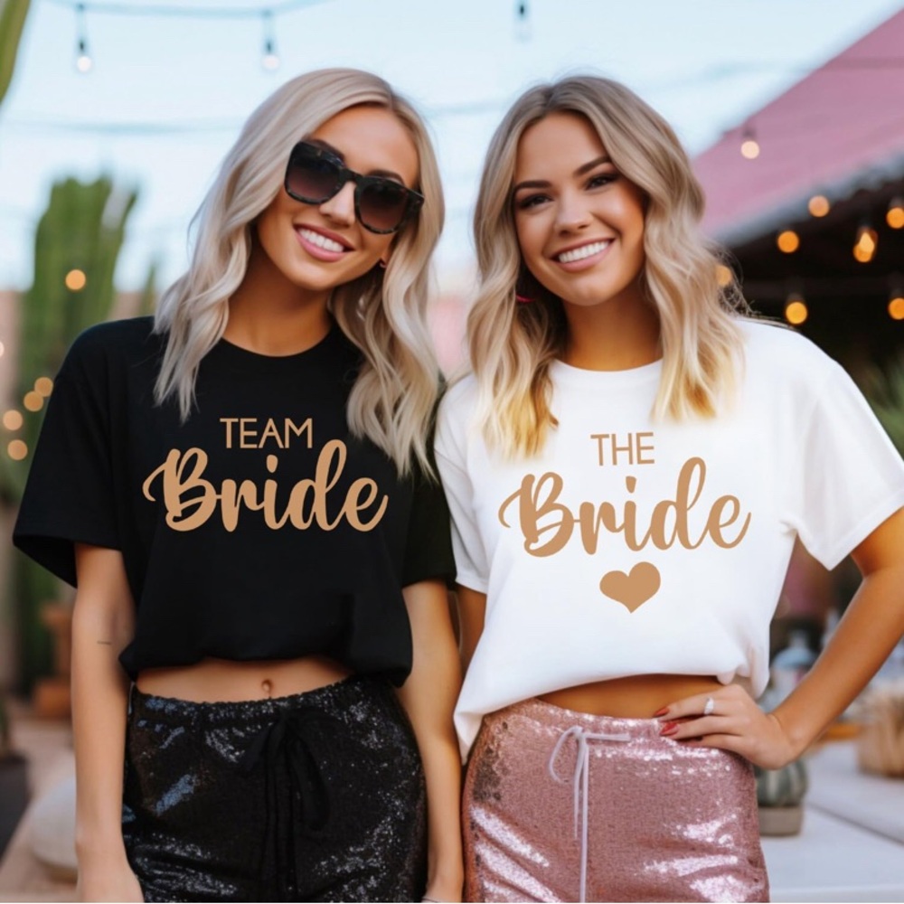 🍓$5 Pick!🍓IFQ 'The Bride' Short Sleeve Tee For Bridal Party Bachelorette Party - Picture 3 of 7